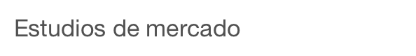 Estudios de mercado