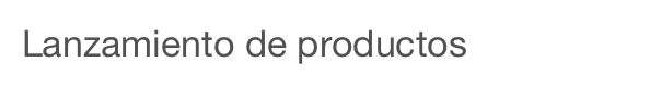 Lanzamiento de productos