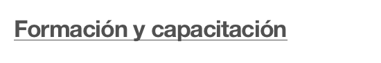 Formación y capacitación
