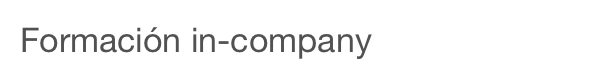Formación in-company
